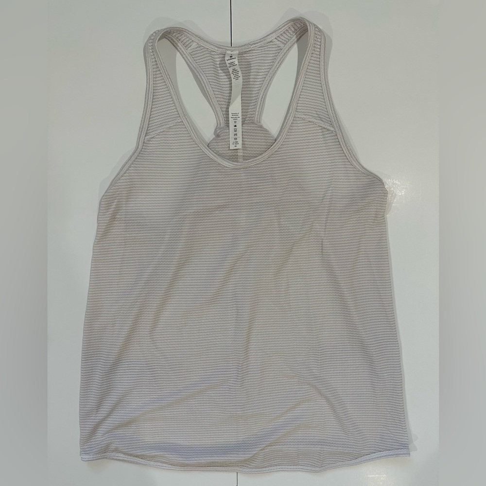 Lululemon White Flowy/Relaxed Tank Top - US 4
